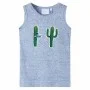 Kinder Tanktop in Melange-Blau, Größe 104. von , Kinder-T-Shirts - Ref: Foro24-12495, Preis: 7,79 €, Rabatt: %
