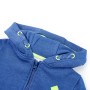 Kinderhoodie mit Kapuze und Reißverschluss in meliertem Blau, Größe 92. von , Kinder-T-Shirts - Ref: Foro24-11889, Preis: 13,...