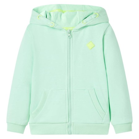 Sudadera infantil con capucha y cremallera verde brillante 116 de , Camisetas para niños - Ref: Foro24-11896, Precio: 13,65 €