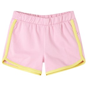 Pantalón corto infantil con ribete rosa brillante 92