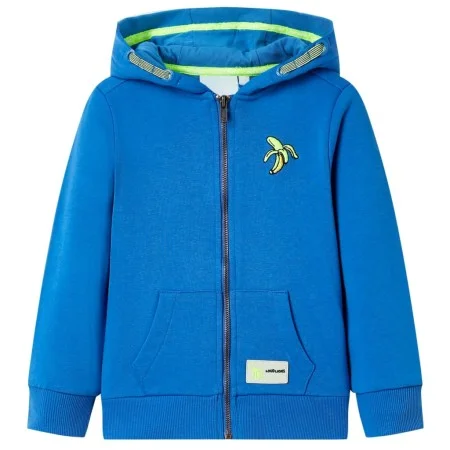 Kinderhoodie mit Kapuze und Reißverschluss in Blau, Größe 128. von , Kinder-T-Shirts - Ref: Foro24-11697, Preis: 13,56 €, Rab...