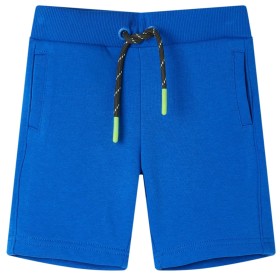Pantalón corto infantil con cordón azul 116