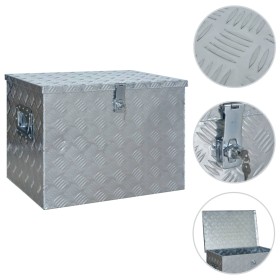 Caja de aluminio 610x430x455 mm plateada