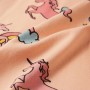 Pijama infantil de manga corta naranja claro 116