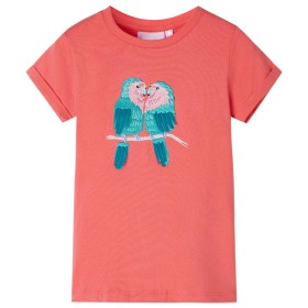 Camiseta infantil color coral 116