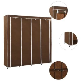 Kleiderschrank mit 4 braunen Fächern 175x45x170 cm von vidaXL, Kleiderschränke - Ref: Foro24-282446, Preis: 54,38 €, Rabatt: %