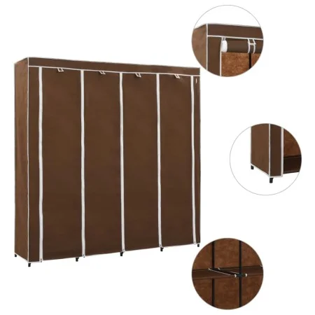 Armario con 4 compartimentos marrón 175x45x170 cm de vidaXL, Armarios roperos - Ref: Foro24-282446, Precio: 54,37 €, Descuent...
