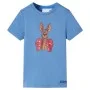 Kurzarm-Kinder-T-Shirt in mittelblau, Größe 128. von , Kinder-T-Shirts - Ref: Foro24-11877, Preis: 8,19 €, Rabatt: %