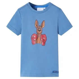 Kurzarm-Kinder-T-Shirt in mittelblau, Größe 104. von , Kinder-T-Shirts - Ref: Foro24-11875, Preis: 8,19 €, Rabatt: %
