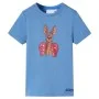 Kurzarm-Kinder-T-Shirt in mittelblau, Größe 104. von , Kinder-T-Shirts - Ref: Foro24-11875, Preis: 8,19 €, Rabatt: %