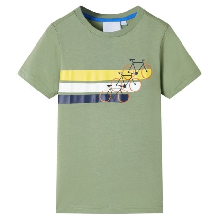 Kurzärmeliges Kinder-T-Shirt in hellem Khaki, Größe 140. von , Kinder-T-Shirts - Ref: Foro24-12178, Preis: 8,28 €, Rabatt: %