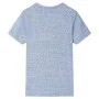 Kurzarm-Kinder-T-Shirt in meliertem Blau, Größe 116. von , Kinder-T-Shirts - Ref: Foro24-12171, Preis: 8,19 €, Rabatt: %