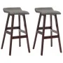Kitchen stools 2 units dark gray fabric by vidaXL, Kitchen stools - Ref: Foro24-249583, Price: 100,50 €, Discount: %