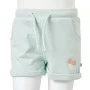 Pantalones cortos infantiles con cordón verde menta claro mixto 92 de , Pantalones de niños - Ref: Foro24-10974, Precio: 10,5...