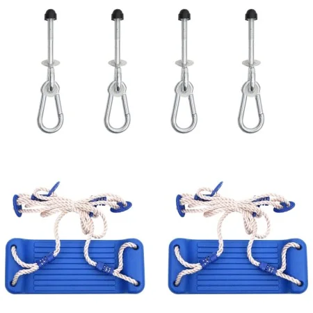 Columpios 2 unidades con rocas de escalada polietileno azul by , Accessories for swings and play structures - Ref: Foro24-910...