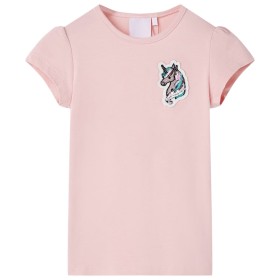 Camiseta infantil rosa claro 104