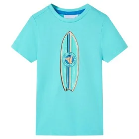 Kurzärmeliges Kinder-T-Shirt in aquamarinblauer Farbe, Größe 92. von , Kinder-T-Shirts - Ref: Foro24-11814, Preis: 8,12 €, Ra...