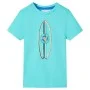 Camiseta infantil de manga corta color aguamarina 92 by , Kids T-shirts - Ref: Foro24-11814, Price: 8,12 €, Discount: %