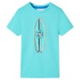Kurzärmeliges Kinder-T-Shirt in aquamarinblauer Farbe, Größe 92. von , Kinder-T-Shirts - Ref: Foro24-11814, Preis: 8,20 €, Ra...