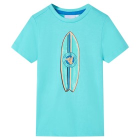Kurzärmeliges Kinder-T-Shirt in aquamarinblau, Größe 116. von , Kinder-T-Shirts - Ref: Foro24-11816, Preis: 8,20 €, Rabatt: %