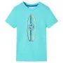 Kurzärmeliges Kinder-T-Shirt in aquamarinblau, Größe 116. von , Kinder-T-Shirts - Ref: Foro24-11816, Preis: 8,12 €, Rabatt: %