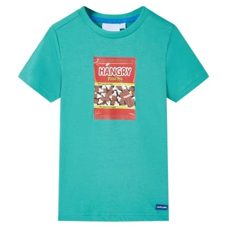 Camiseta infantil de manga corta color verde menta oscuro 116 by , Kids T-shirts - Ref: Foro24-11856, Price: 7,88 €, Discount: %