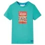 Kurzärmeliges Kinder-T-Shirt in dunklem Minzgrün, Größe 116. von , Kinder-T-Shirts - Ref: Foro24-11856, Preis: 7,88 €, Rabatt: %