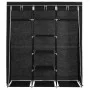 Armario con compartimentos y varillas tela negro 150x45x175 cm de vidaXL, Armarios roperos - Ref: Foro24-282453, Precio: 44,7...