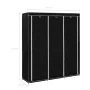 Armario con compartimentos y varillas tela negro 150x45x175 cm de vidaXL, Armarios roperos - Ref: Foro24-282453, Precio: 44,7...