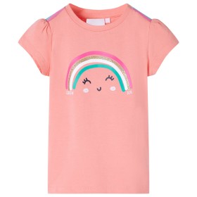 Hellkorallenfarbenes Kinder-T-Shirt 92 von , Kinder-T-Shirts - Ref: Foro24-11114, Preis: 8,28 €, Rabatt: %