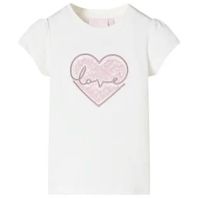 Ecrufarbenes Kinder-T-Shirt 140 von , Kinder-T-Shirts - Ref: Foro24-10483, Preis: 8,45 €, Rabatt: %