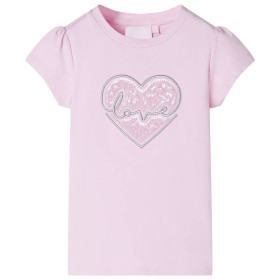 Camiseta infantil rosa claro 140