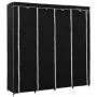 Schwarzer Schrank mit 4 Fächern, 175x45x170 cm. von vidaXL, Kleiderschränke - Ref: Foro24-282445, Preis: 58,08 €, Rabatt: %
