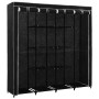 Schwarzer Schrank mit 4 Fächern, 175x45x170 cm. von vidaXL, Kleiderschränke - Ref: Foro24-282445, Preis: 63,91 €, Rabatt: %