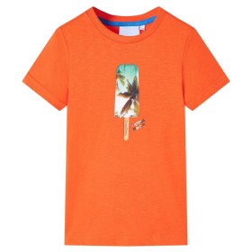 Camiseta infantil naranja oscuro 128