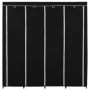 Schwarzer Schrank mit 4 Fächern, 175x45x170 cm. von vidaXL, Kleiderschränke - Ref: Foro24-282445, Preis: 58,08 €, Rabatt: %