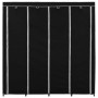 Schwarzer Schrank mit 4 Fächern, 175x45x170 cm. von vidaXL, Kleiderschränke - Ref: Foro24-282445, Preis: 63,91 €, Rabatt: %