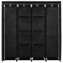 Schwarzer Schrank mit 4 Fächern, 175x45x170 cm. von vidaXL, Kleiderschränke - Ref: Foro24-282445, Preis: 58,08 €, Rabatt: %
