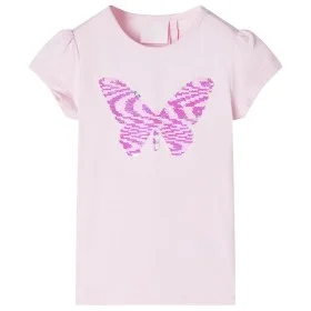 Zartrosa Kinder-T-Shirt mit Flügelärmeln 92 von , Kinder-T-Shirts - Ref: Foro24-10829, Preis: 8,24 €, Rabatt: %