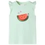 Weiches grünes Kinder-T-Shirt mit Rüschenärmeln 104 von , Kinder-T-Shirts - Ref: Foro24-10635, Preis: 8,45 €, Rabatt: %