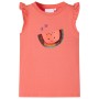 Camiseta infantil de manga volante coral 140 de , Camisetas para niños - Ref: Foro24-10628, Precio: 8,54 €, Descuento: %