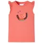Children's coral ruffle sleeve t-shirt 140 by , Kids T-shirts - Ref: Foro24-10628, Price: 8,45 €, Discount: %