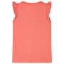 Camiseta infantil de manga volante coral 140 de , Camisetas para niños - Ref: Foro24-10628, Precio: 8,54 €, Descuento: %