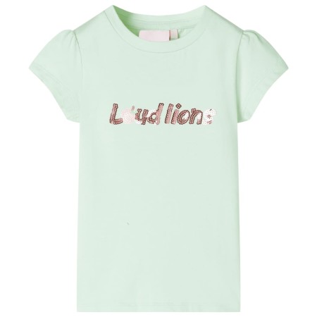 Weiches grünes Kinder-T-Shirt mit Flügelärmeln 128 von , Kinder-T-Shirts - Ref: Foro24-10642, Preis: 8,20 €, Rabatt: %
