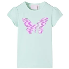 Kinder-T-Shirt mit Flügelärmeln, hellmintfarben, 116 von , Kinder-T-Shirts - Ref: Foro24-10836, Preis: 8,24 €, Rabatt: %