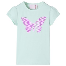 Kinder-T-Shirt mit Flügelärmeln, hellmintfarben, 116 von , Kinder-T-Shirts - Ref: Foro24-10836, Preis: 8,32 €, Rabatt: %