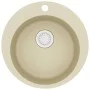 Küchenspüle aus Granit mit einer beigen runden Schüssel von vidaXL, Sinkt - Ref: Foro24-144864, Preis: 133,37 €, Rabatt: %