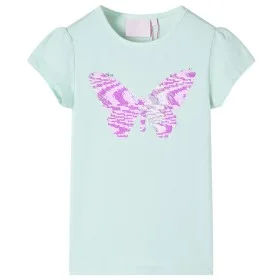 Camiseta infantil de manga casquillo menta claro 92 de , Camisetas para niños - Ref: Foro24-10834, Precio: 8,24 €, Descuento: %