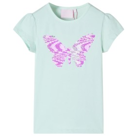 Kinder-T-Shirt mit Flügelärmeln, hellmintfarben, 92 von , Kinder-T-Shirts - Ref: Foro24-10834, Preis: 8,32 €, Rabatt: %
