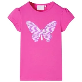 Dunkelrosa Kinder-T-Shirt mit Flügelärmeln 140 von , Kinder-T-Shirts - Ref: Foro24-10843, Preis: 8,24 €, Rabatt: %